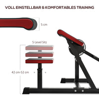 Bizeps Trizeps Curl Maschine Beinstrecker 5-fach Verstellbar Kunstleder