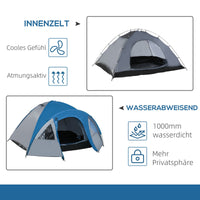 Campingzelt Kuppelzelt Iglu Doppelwandig Familienzelt Zelt