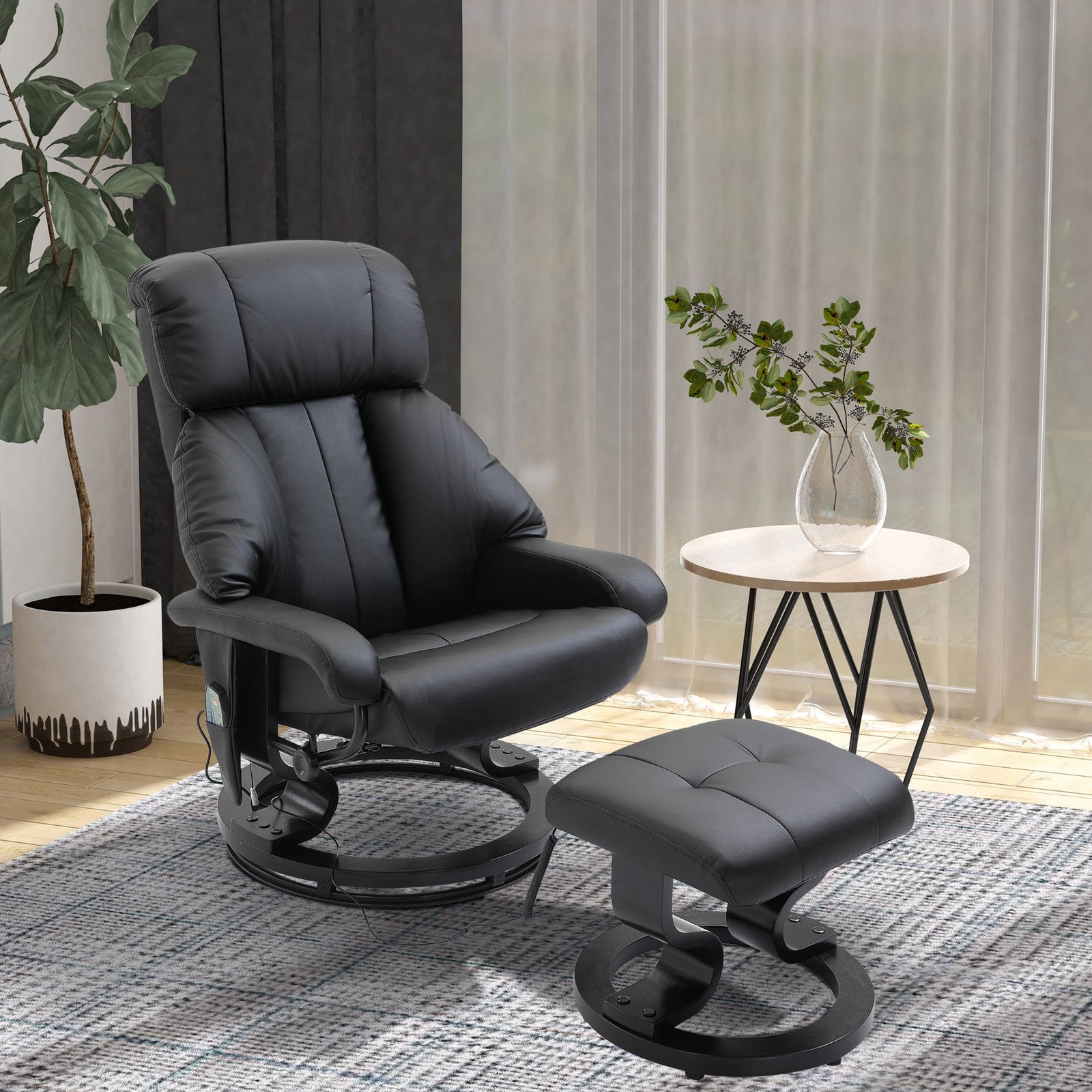 Massagesessel Fußhocker Relaxsessel Elektrisch Fernsehsessel Vibration