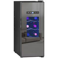 Weinkühlschrank 12 Flaschen 30L LED Getränkekühlschrank Getränke Kühlschrank