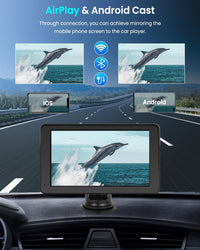 Rückfahrkamera Wireless Carplay 7 Zoll Tragbar Monitor Bluetooth Touch
