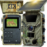 4K Solar Wildkamera 60MP WLAN Handyübertragung IP66 Nachtsicht 120°