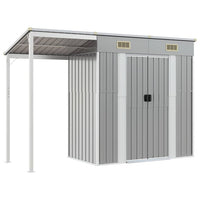 Gerätehaus Metall Schleppdach 277x107x181cm Geräteschuppen Stahl