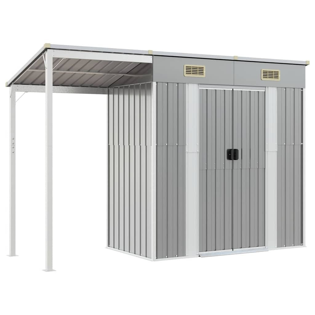 Gerätehaus Metall Schleppdach 277x107x181cm Geräteschuppen Stahl