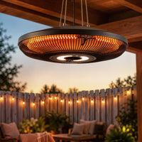 Infrarot Heizstrahler Decke 2000W Carbonfaser LED Licht Fernbedienung