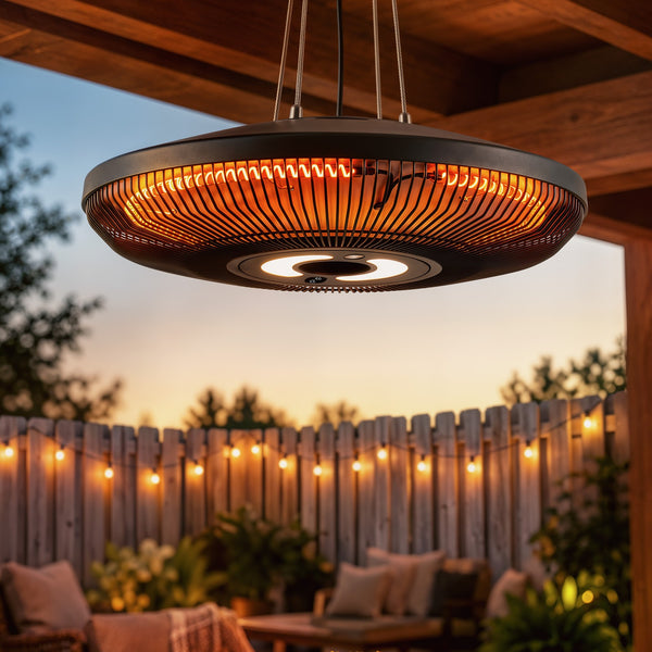 Infrarot Heizstrahler Decke 2000W Carbonfaser LED Licht Fernbedienung