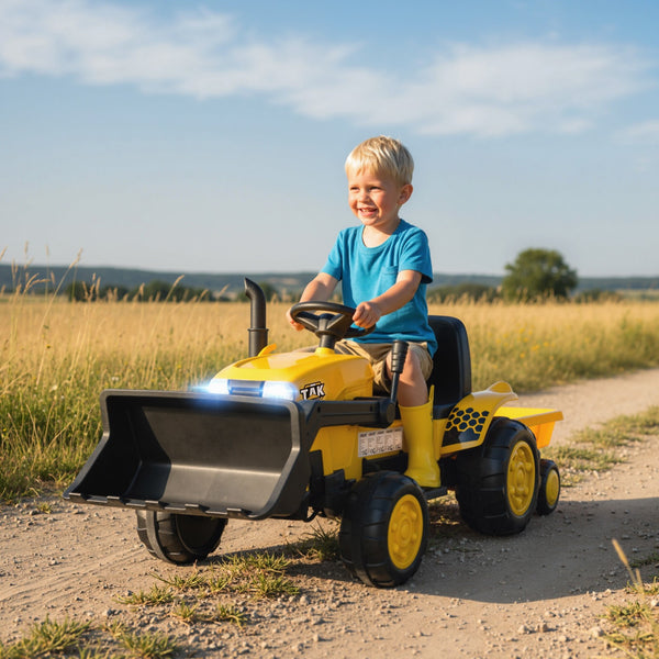Elektro Bagger Aufsitzbagger Frontschaufel Anhänger Kinderfahrzeug