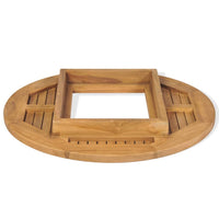 Teak Bierkastentisch 70cm Tischaufsatz Stehtisch Bistrotisch Bierkisten