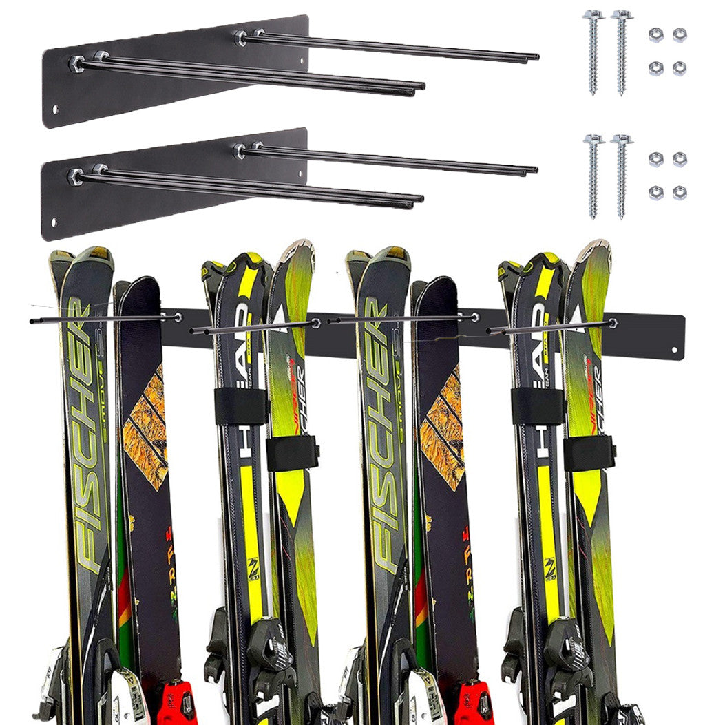 2x Skihalterung Wandhalterung Snowboard Halter Gerätehalter Stahl Ski