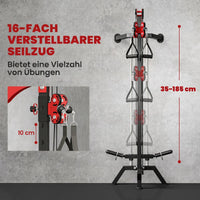 Latzugstation 16fach Verstellbar Wandmontage Latzugturm Latzugstange