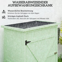 Gartenschrank Holz Abschließbar Geräteschuppen Pultdach 75x56x115cm
