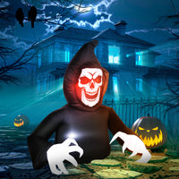 Halloween Aufblasbare Dekoration Sensenmann LED-Leuchten Gebläse 180cm