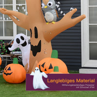 Halloween Aufblasbarer Spukbaum Luftfigur LED Beleuchtet Gartendeko