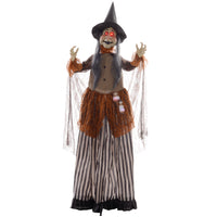 Halloween Animatronic Hexe Zaubertrank Deko 183cm Beweglich