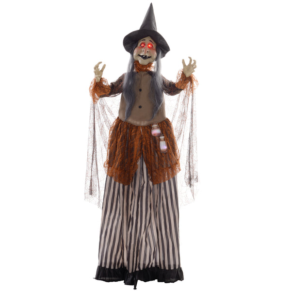 Halloween Animatronic Hexe Zaubertrank Deko 183cm Beweglich