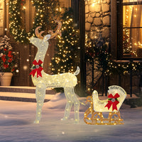 LED Weihnachtsdekoration Rentier Schlitten Außenbeleuchtung