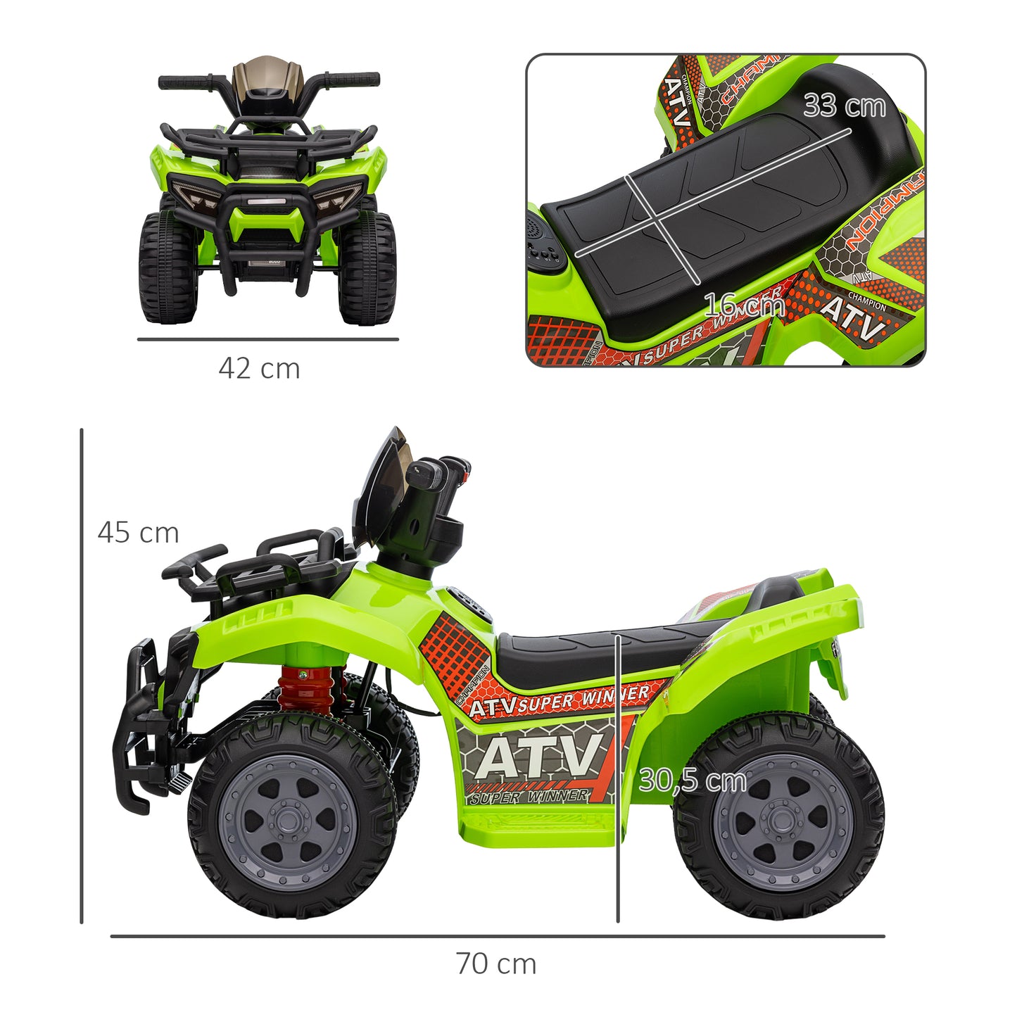 Elektro-Quad für Kinder ATV Kinderfahrzeug Rosa Batteriebetrieben