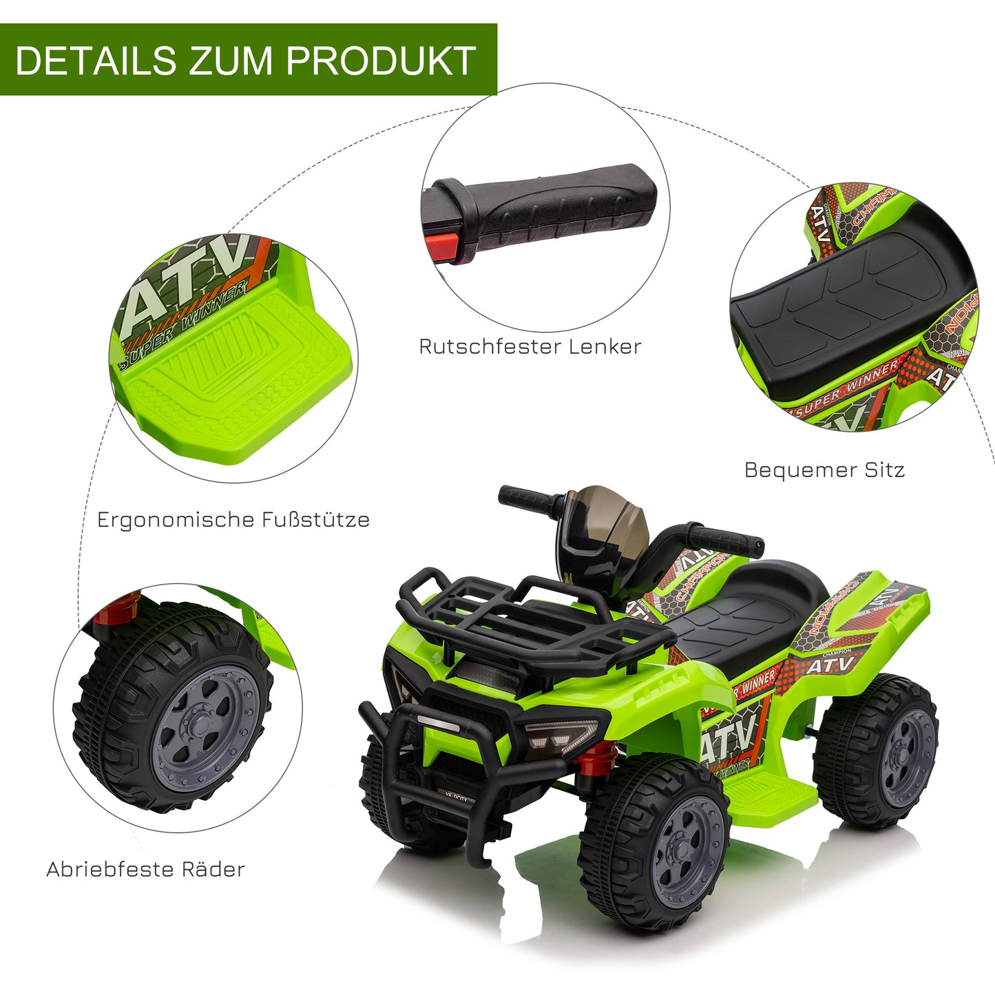 Elektro-Quad für Kinder ATV Kinderfahrzeug Rosa Batteriebetrieben
