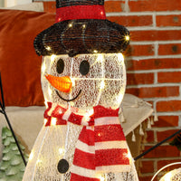 Schneemannfamilie LED Weihnachtsbeleuchtung Wetterfest Weihnachtsdeko