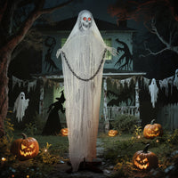 Halloween Deko Sensenmann 183cm Animiert Sprechend Leuchtende Augen Sound