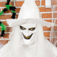 Halloween Hexe Figur Kürbiskopf Außendekoration Gartendeko 189cm