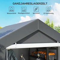 Carport Zeltgarage 3x3m Garagenzelt Zelt Belüftungsfenster Wasserdicht