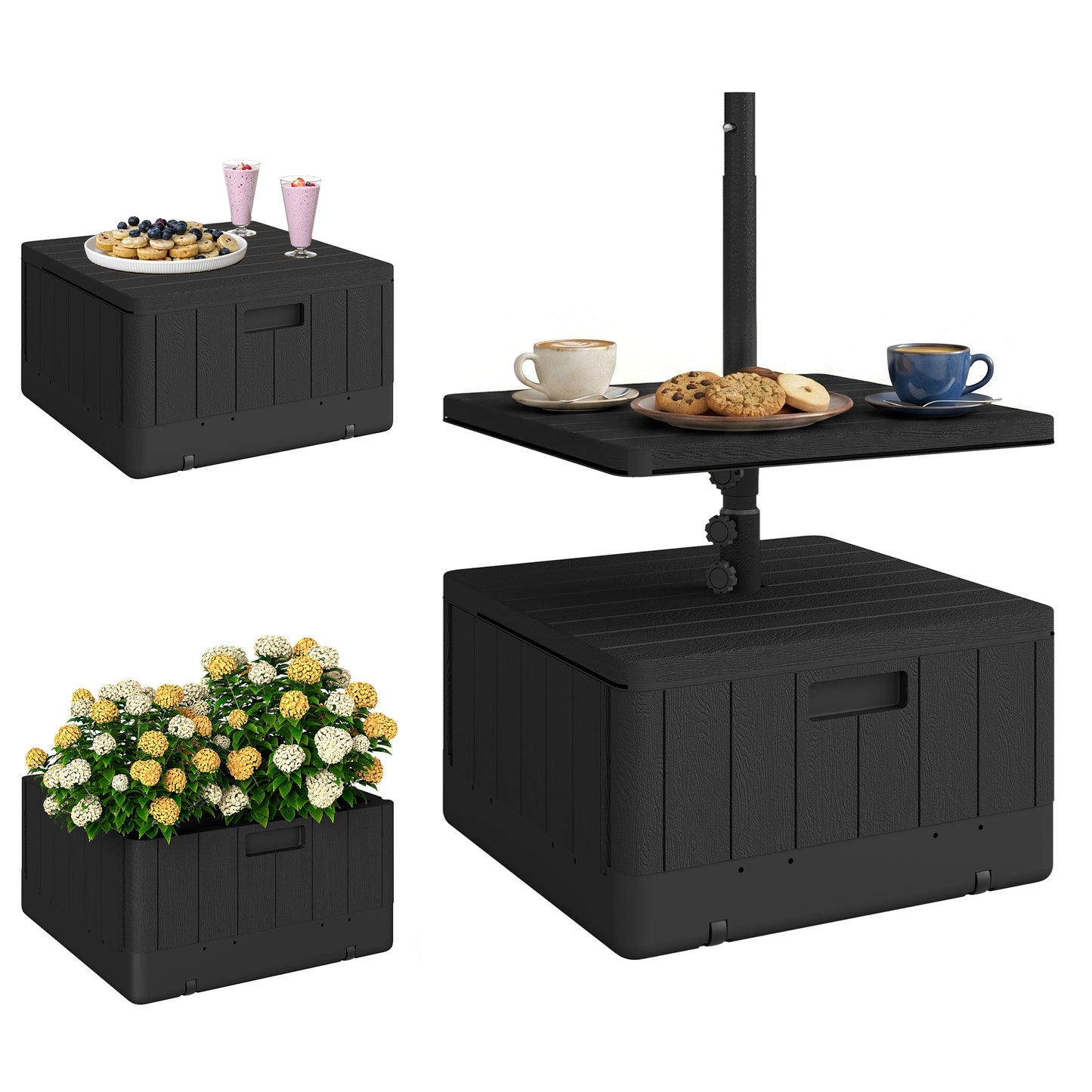Terrassenschirmstaender Gartenschirmstaender Tischplatte Schirmbasis Kunststoff