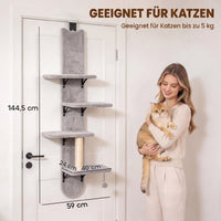 Katzenkletterwand Wandkratzbaum Sisal Kratzstamm Katzentreppe