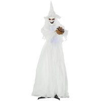 Halloween Hexe Figur Kürbiskopf Außendekoration Gartendeko 189cm