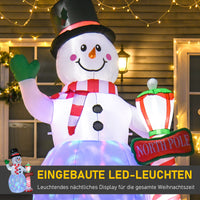 Aufblasbarer Schneemann 240cm LED Beleuchtung Gebläse Weihnachtsdeko