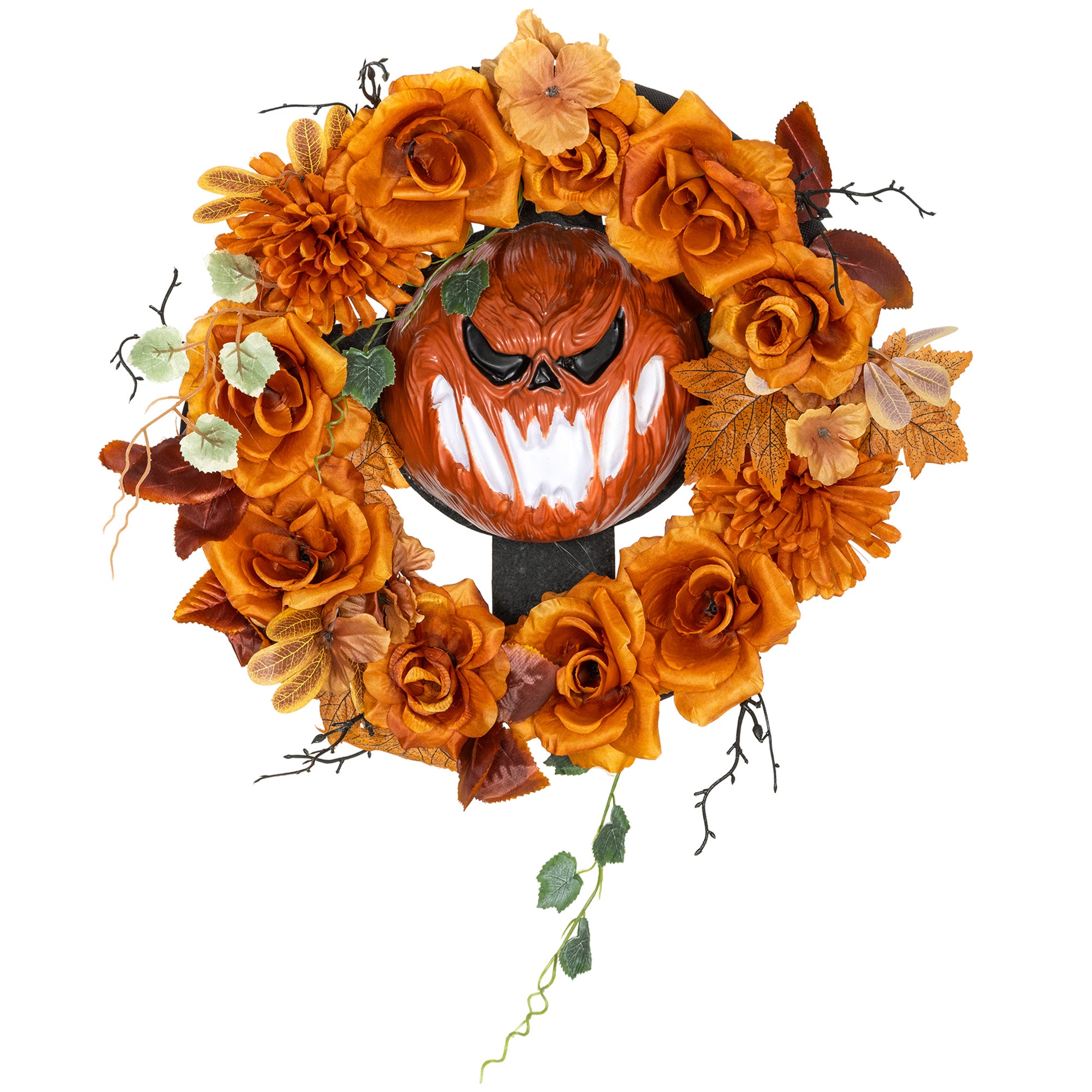 Halloween Kranz Kürbis  Lichteffekte Türdeko Dekoration