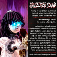 Animatronic Halloween Mädchen Schaukelpferd LED Dekoration Horror