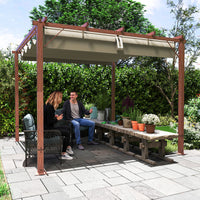 3x3m Garten-Pergola Terrassendach Aluminium verstellbar UPF30 Sonnenschutz
