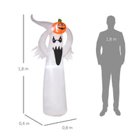 Halloween Aufblasbares Gespenst 180cm LED Beleuchtung Gartendekoration